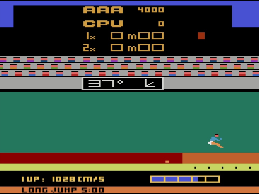 Gameplay of Track & Field for Atari 2600